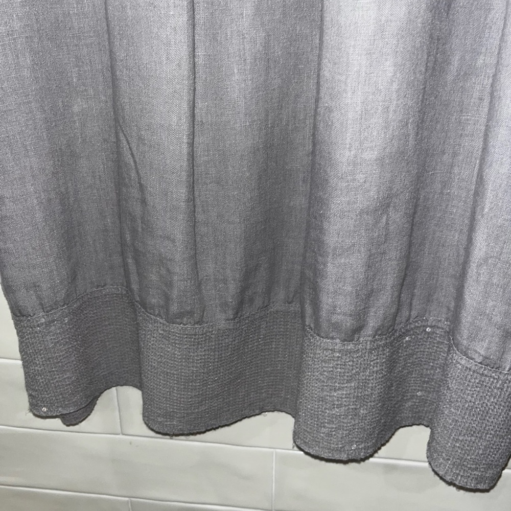 Lungo L'arno 100% Linen Sequin Detailed Shift Dress
Gray Size Large - Picture 8 of 10